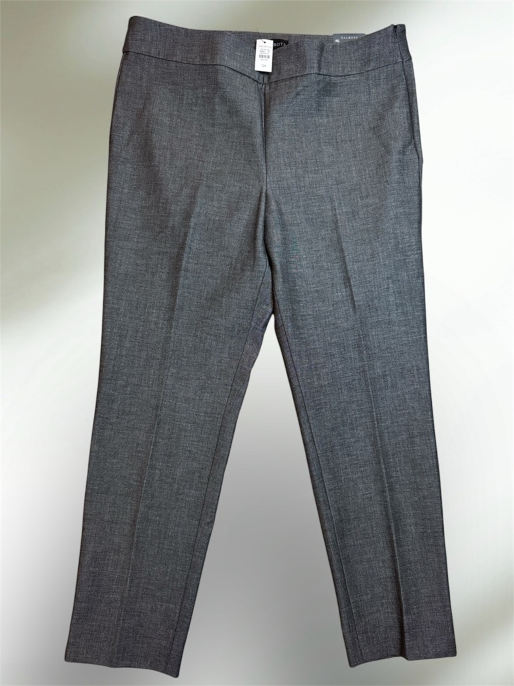 NWT Talbots Grey Chatham Ankle Pants sz 12 Petite Quality